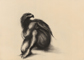 Uomo aquila - Gesso nero su carta - 50x70 cm - 2013