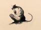 Uomo pantera - Gesso nero su carta - 50x70 cm - 2011